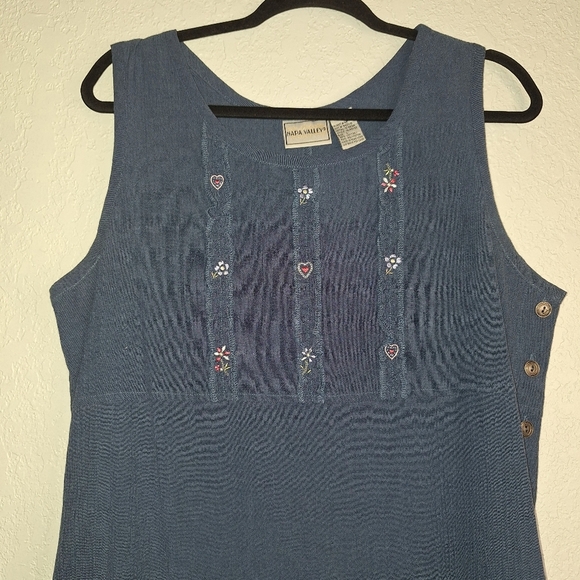 NAPA VALLEY DRESSES 2pc LONG DRESS & JACKET Women's Size L Embroidered Hearts - Picture 11 of 16